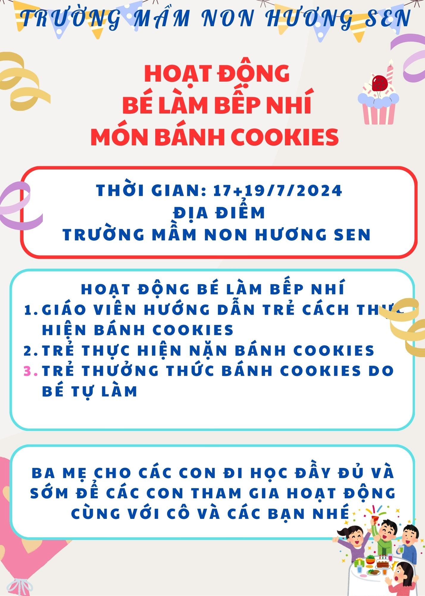 Thông báo Hoạt động Bếp nhí